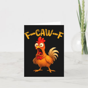 Carte Citation de poulet drôle Coq Animal Meme Humour Di