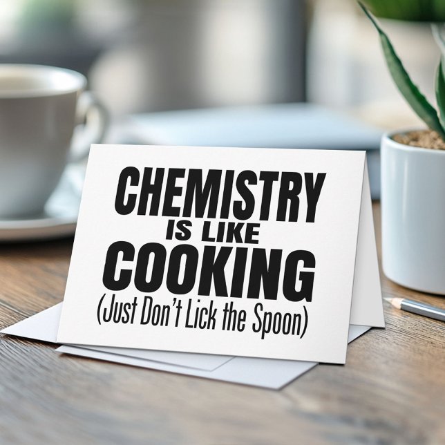 Carte Citation de professeur de chimie amusante (Custom Greeting Card)