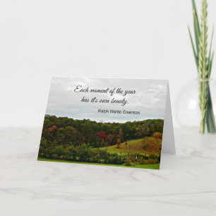 Carte Citation de Ralph Emerson : Chaque moment de l'ann