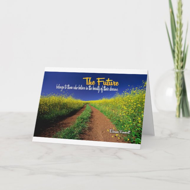 Carte Citation de rêve inspirationnelle — Eleanor Roosev (Devant)