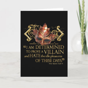 Carte Citation de Richard III (version d'or)