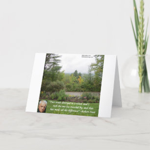 Carte Citation de Robert Frost Wisdom "Road Less Travell