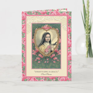 Carte Citation de Roses Vintages de St. Therese 