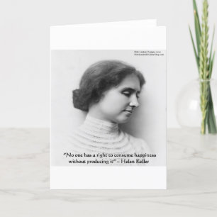 Carte Citation de sagesse "Droit au bonheur" d'Helen Kel