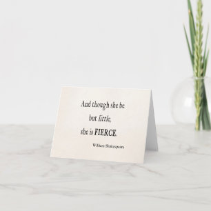 Carte Citation De Shakespeare Elle Est Peu Mais Citation