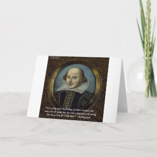 Carte Citation de Shakespeare et de ses célèbres sentime