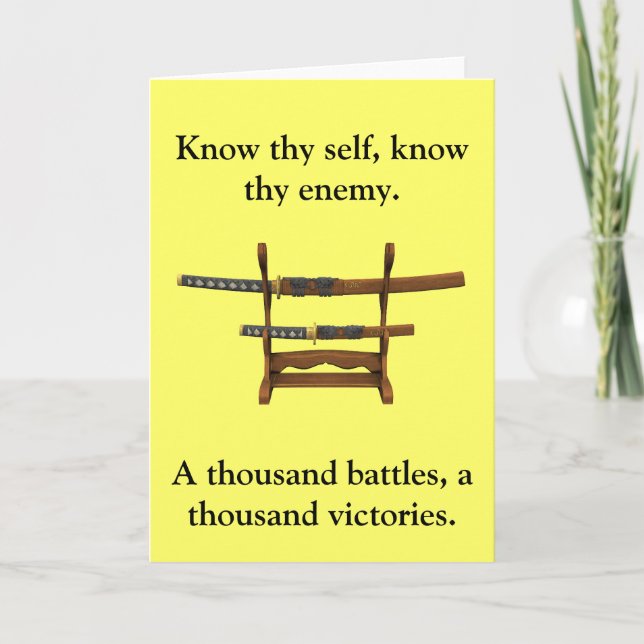 Carte Citation de Sun Tzu (Devant)