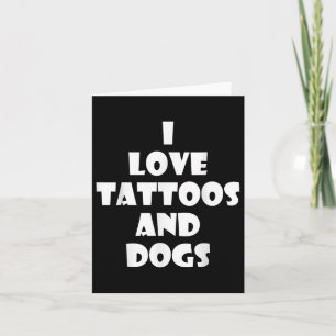 Carte Citation de tatouage de chien chiot drôle Annivers