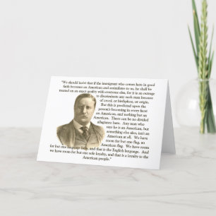 Carte Citation de Teddy Roosevelt