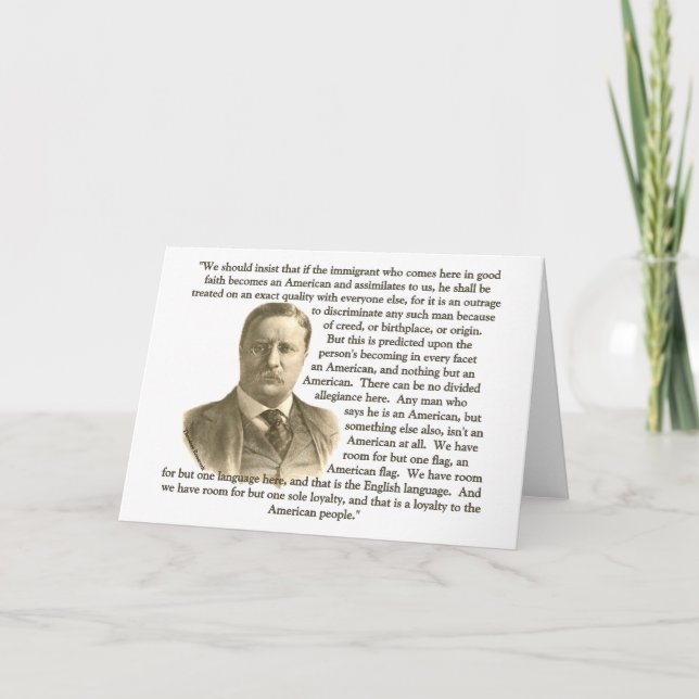Carte Citation de Teddy Roosevelt (Devant)