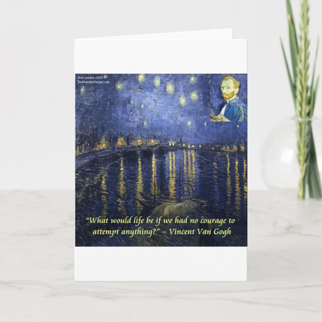 Carte Citation de Van Gogh Courage (Devant)