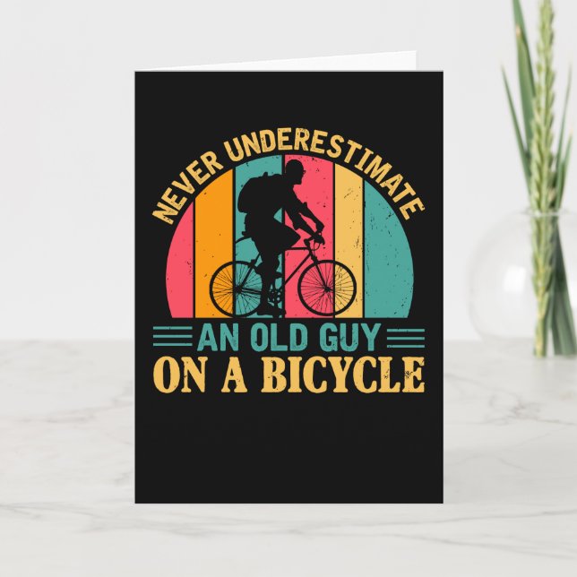 Carte Citation de vélo Retro Sunset (Devant)
