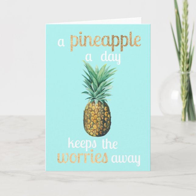 Carte Citation de vie d'ananas (Devant)