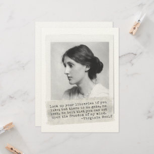 Carte Citation de Virginia Woolf - Icônes de l'histoire 