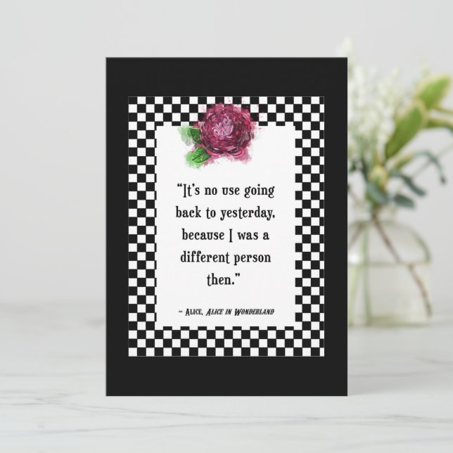 Carte Citation de Wonderland Alice (Debout devant)