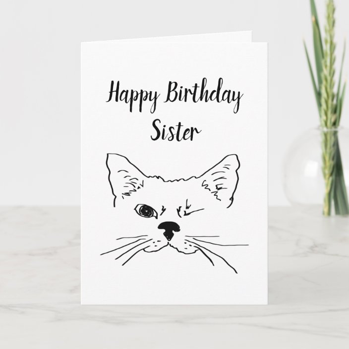 Carte Citation D Humour D Anniversaire De Soeur Clignant Zazzle Ca