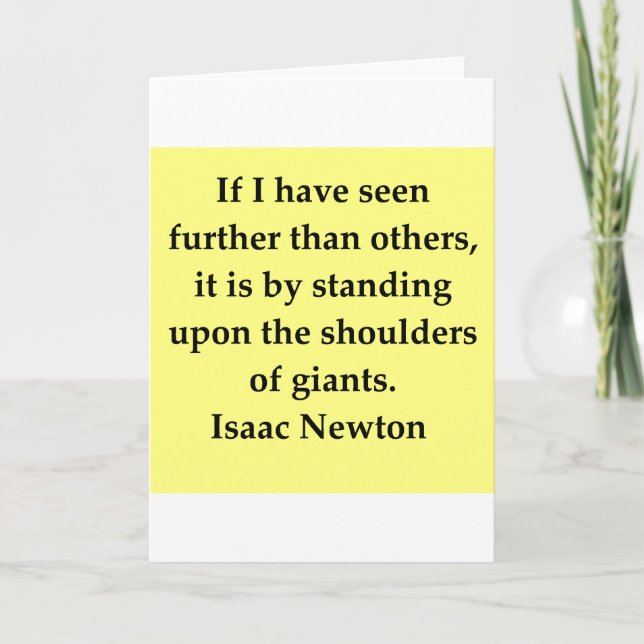 Carte citation d'Isaac Newton (Devant)
