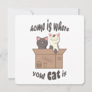 Carte Citation drôle Accueil est où est votre chat