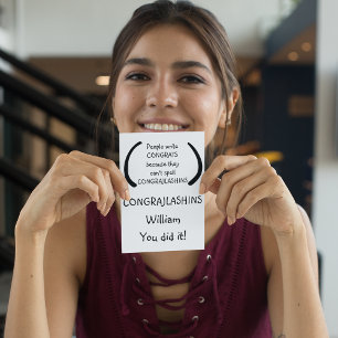 Carte Citation drôle de félicitations humour personnalis