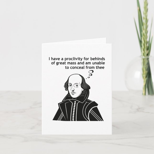 Carte Citation drôle de Shakespeare (Devant)