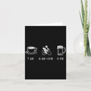 Carte Citation drôle d'humour de cyclisme Café Vélo Bièr