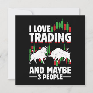 Carte Citation drôle personnalisée pour le trading Taure