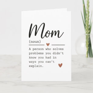 Carte Citation drôle sur la définition de Maman
