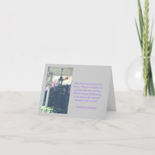 CARTE CITATION ET PORCHE PHOTOGRAPHIQUE DE "QUITTER LES 