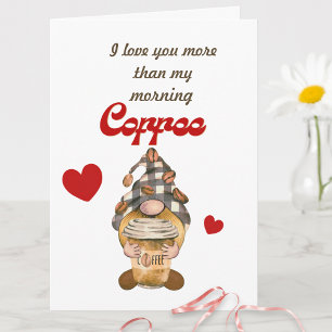 Carte Citation Humour Cute Gnome Café Funny Valentines D