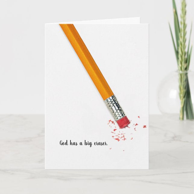 Carte Citation inspirante avec crayon (Devant)
