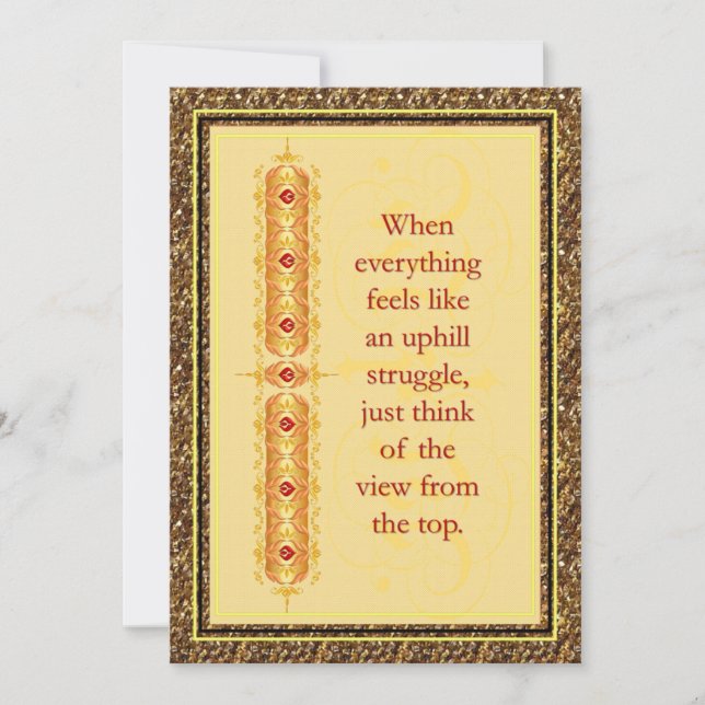 Carte Citation inspirante dans un design décoratif éléga (Devant)