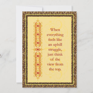Carte Citation inspirante dans un design décoratif éléga