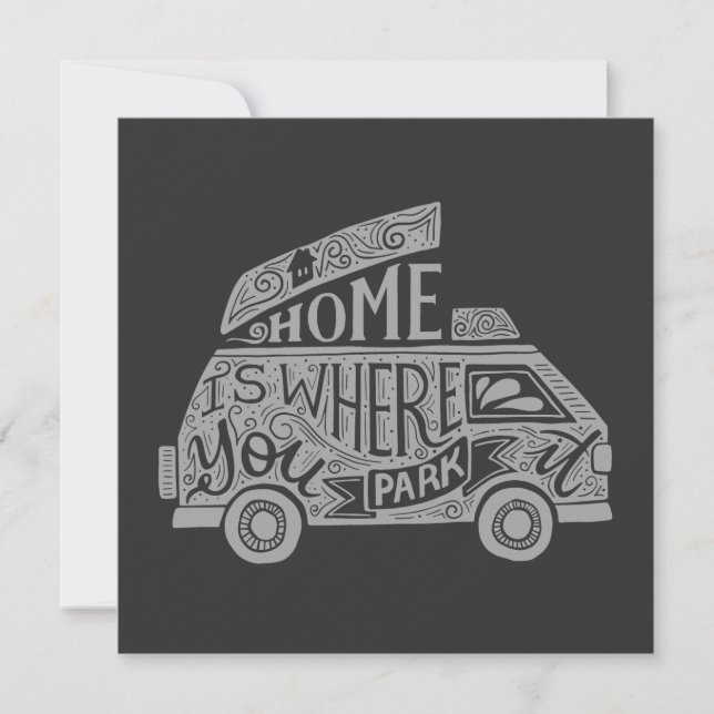 Carte Citation Inspirante de Camping Van Life Fun  (Devant)