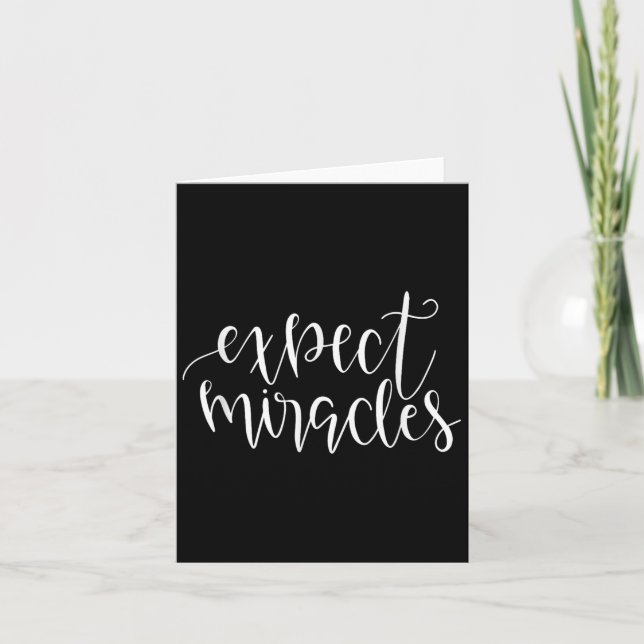 Carte Citation Inspirante de Motivation Attendez des Mir (Devant)