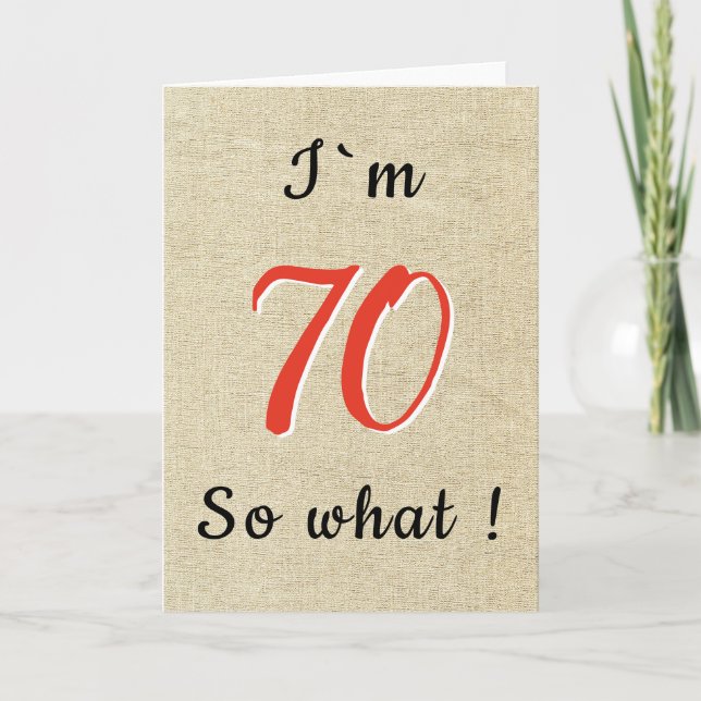 Carte Citation Inspirationnelle rustique amusante 70e an (Devant)