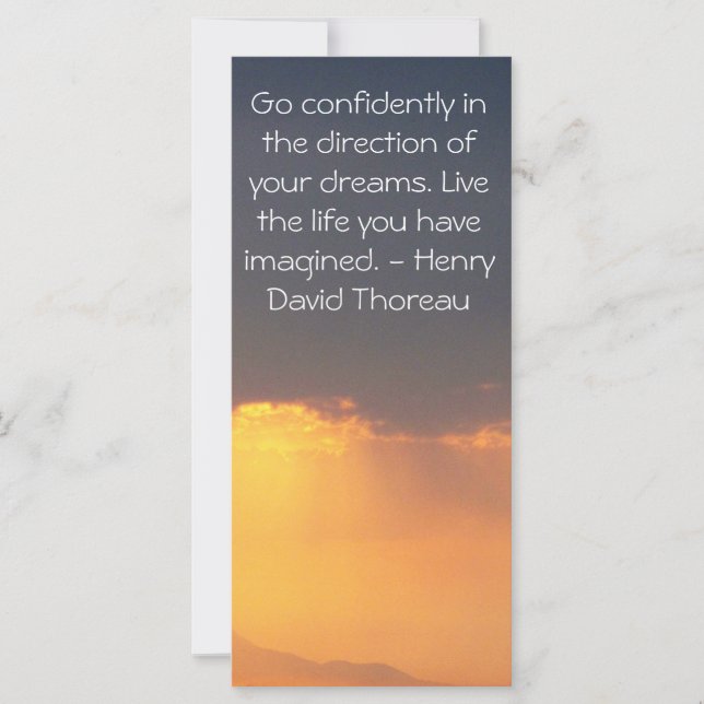 Carte Citation Inspirationnelle Thoreau (Devant)