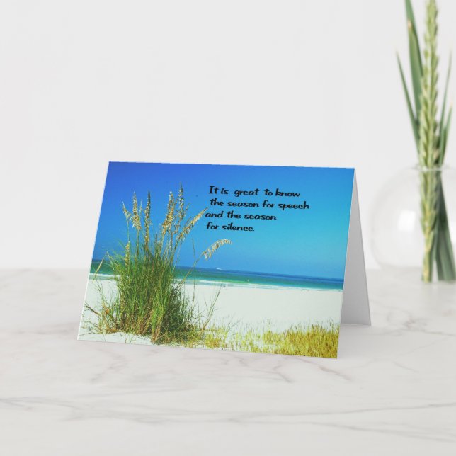 Carte Citation inspirée les bruits du silence (Devant)