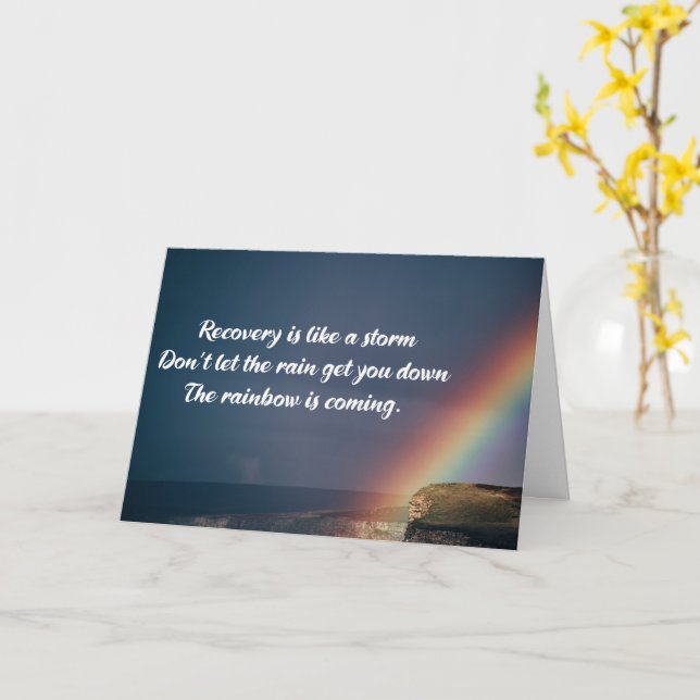 Carte Citation motivationnelle pour le rétablissement de (Fleur jaune)
