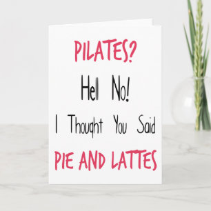 Carte Citation, noir et rose drôles de Pilates