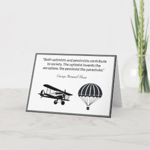 Carte Citation optimiste pessimiste George Bernard Shaw