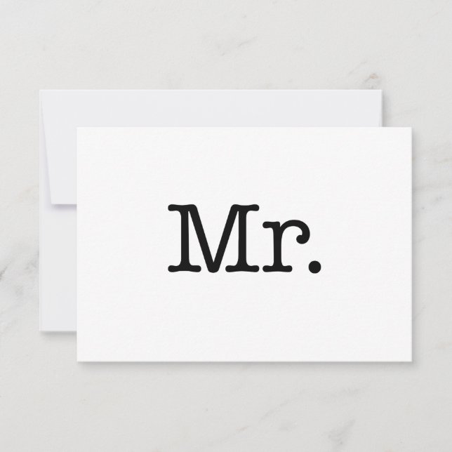 Carte Citation pour l'anniversaire de M. Mariage noir et (Devant)