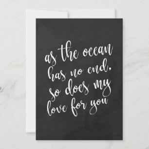 Carte Citation romantique abordable panneau mariage de t