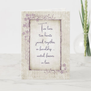 Carte Citation romantique Vintage mariage