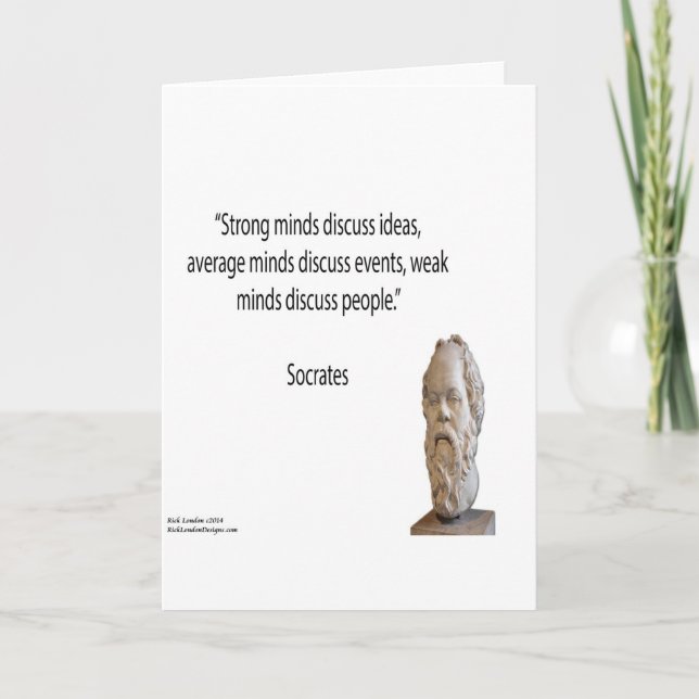 Carte Citation Socrates & Famous "Minds" (Devant)