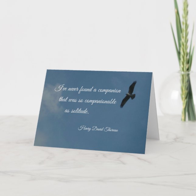 Carte Citation sur la solitude (Devant)