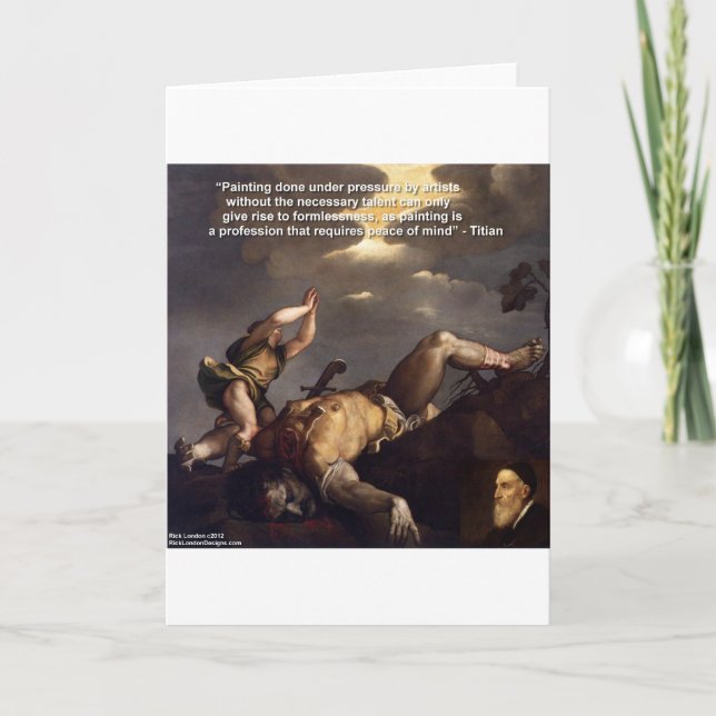 Carte Citation Titienne et cadeaux de peinture David/Gol (Devant)