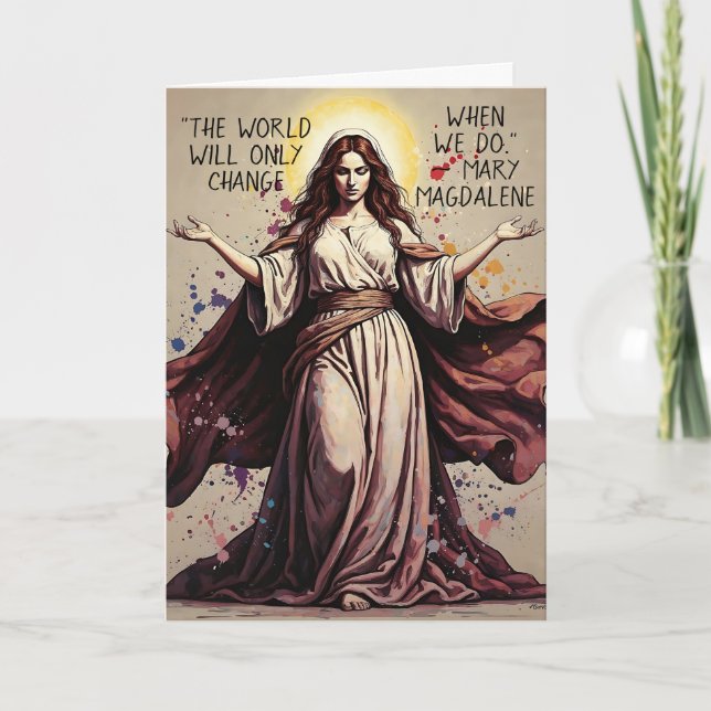 Carte Citation vintage Art Mary Magdalene (Devant)