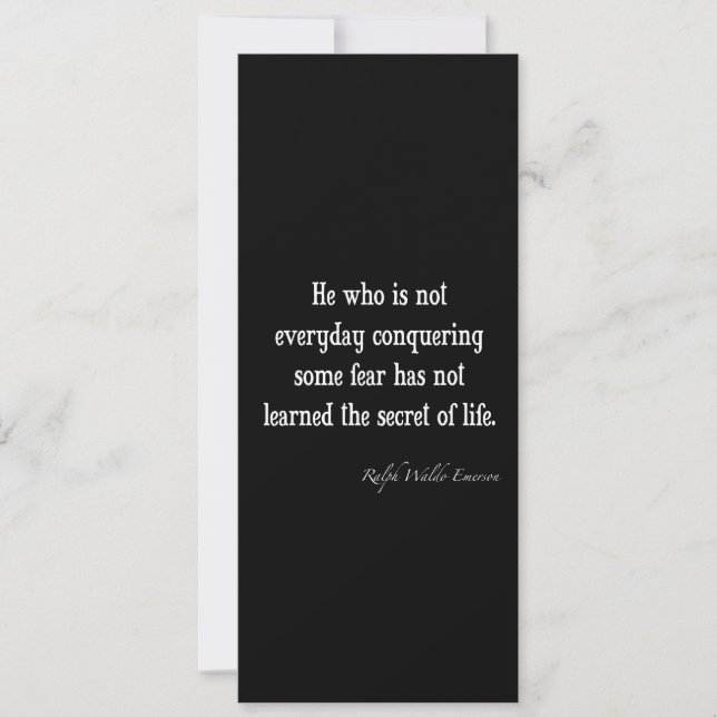 Carte Citation vintage Emerson Inspirational Secret of L (Devant)