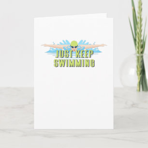 Carte Citations de nageur : Juste Garder la natation   a