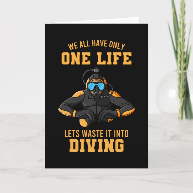 Carte Citations de plongée Scuba Diver Apparel Dive Inst (Devant)